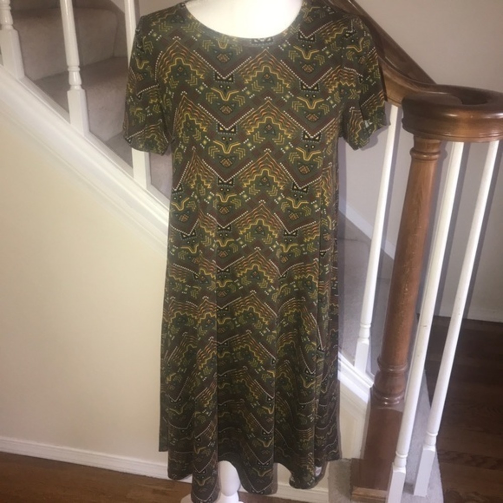 Lularoe Carly dress fox print size XS